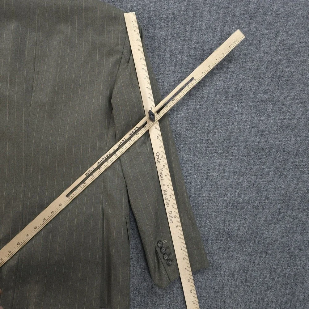 Daryl James Suit Mens 40 32x31 Green Pinstripe 2 Piece Bespoke Custom NFL Player